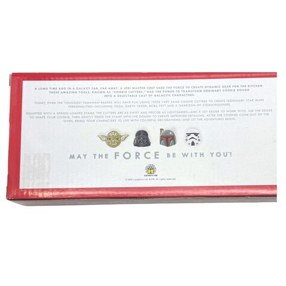 Williams-Sonoma STAR WARS Cookie Cutters SET OF 4-Yoda Boba Darth Vader Trooper - Picture 6 of 8